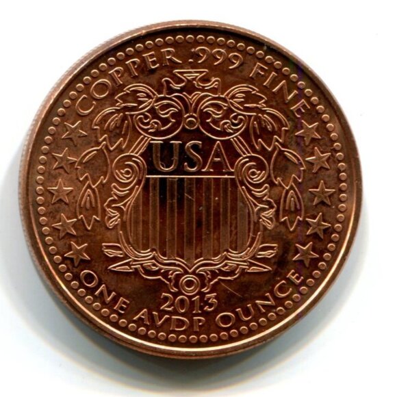 USA Statue of Liberty One Ounce .999 Fine Copper Round (b859-47) - Picture 2 of 2